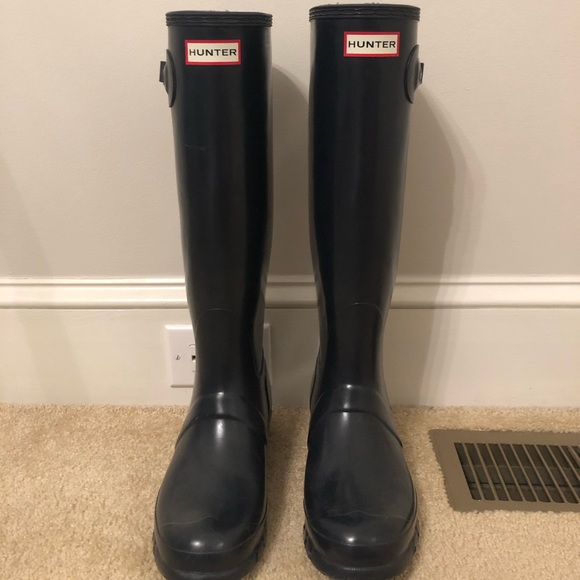 Hunter Shoes - Navy Tall Hunter Rain Boots